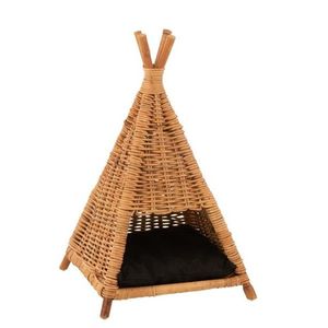 Ratanový pelíšek Miauw Miauw pro kočku - 45*45*72 cm 15781 obraz