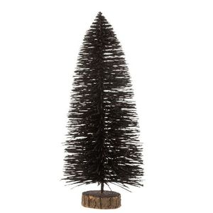 Černý třpytivý stromek Tree black L - Ø 17*40 cm 17625 obraz