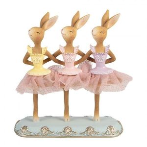 Dekorace tančící králíčci v sukýnkách - 23*8*25 cm 6PR5943 obraz