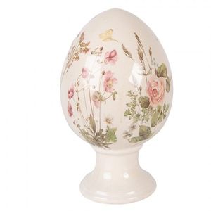 Vajíčko na podstavci s lučními květy Flowers of Love XL - Ø 17*28 cm 6CE2401XL obraz