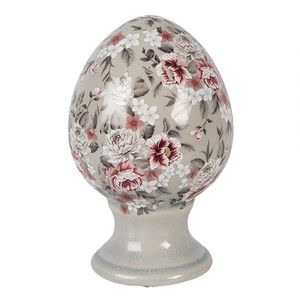 Zelené keramické vajíčko s květy Floria S - Ø 9*14 cm 6CE2399S obraz