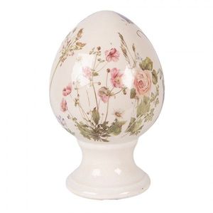 Vajíčko na podstavci s lučními květy Flowers of Love S - Ø 9*14 cm 6CE2401S obraz