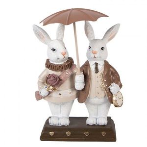 Dekorace králíčci s nůší a deštníkem - 13*6*16 cm 6PR5972 obraz