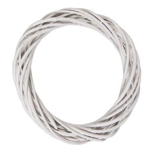 Bílý antik ratanový věnec Wreath Rattan XS - Ø 20*4 cm 6RO0603XSW obraz