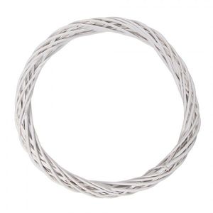 Bílý antik ratanový věnec Wreath Rattan XL - Ø 50*5 cm 6RO0603XLW obraz