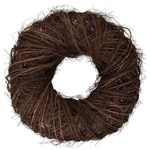 Masivní přírodní proutěný hnědý věnec Wreath L - Ø 60*18 cm 5RO0102L obraz