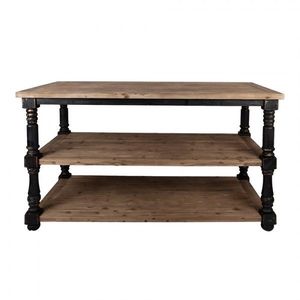 Černo-hnědý antik prezentační dřevěný stůl Presenti - 180*100*85 cm 5H0752Z obraz