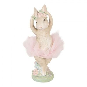 Dekorace králík baletka v tylové sukýnce - 10*9*27 cm 6PR6078 obraz