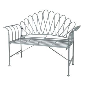 Modrá zahradní lavice La Mointré - 124*46*98 cm 40057106 obraz