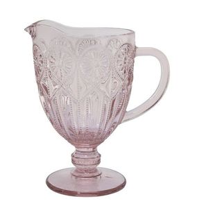 Růžový skleněný džbán se vzorem Saint-Émilion - 13*21, 5 cm / 1000 ml 61098807 obraz