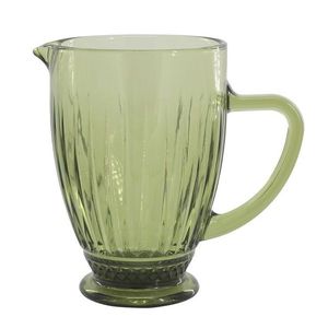 Zelený skleněný džbán s vroubky Saint-Émilion - 12*20 cm / 1000 ml 61098721 obraz