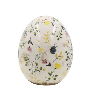 Béžové antik keramické vajíčko s květy Cavaillon - Ø 9, 5*11, 5 cm 39107919 obraz