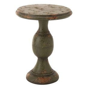 Zelený antik odkládací stůl Antiqou French - Ø 41*58 cm 60319 obraz