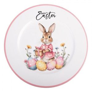 Dekorační plastový velikonoční talíř s králíčkem - Ø 33*1 cm 66441 obraz