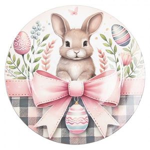 Dekorační plastový velikonoční talíř s králíčkem - Ø 33*1 cm 66442 obraz