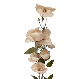 Umělá dekorační květina růže s béžovými květy - 10*14*80 cm 5PL0268W obraz