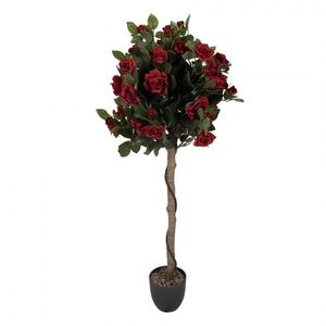 Dekorační stromek růže na kmínku s rudými květy - 32*32*120 cm 5PL0205R obraz