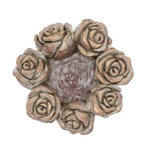Zlatý cementový květináč mísa s růžemi Saint antique Rose - 24*24*9 cm 573511 obraz