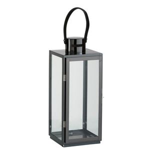 Černá granitová kovová lucerna Recin - 17*16*51 cm 85480 obraz