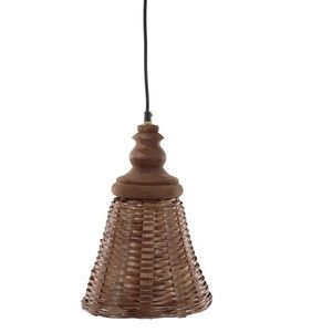 Přírodní antik závěsné světlo lampa z proutěného ratanu - Ø 22*32cm/ E27/ 25W 71145200 obraz