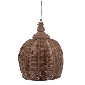 Přírodní antik závěsné světlo lampa z proutěného ratanu - Ø 34*52cm/ E27/ 25W 71145500 obraz