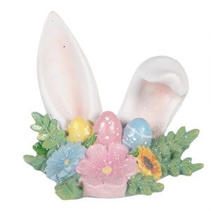 Velikonoční dekorace králičí uši s květy a vajíčky - 12*9*11 cm 6PR6069 obraz