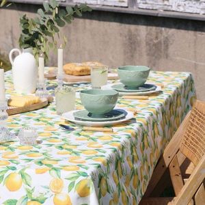 Bílý bavlněný ubrus s citróny Aix Lemone - 140*240 cm 16118801 obraz