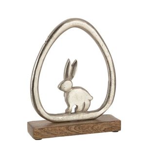 Stříbrná antik dekorace králík na podstavci - 19*4*24 cm 20943 obraz