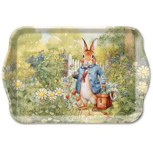 Melaminový tácek s králíčkem na louce Mister Rabbit - 13*21 cm 23720420 obraz