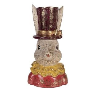 Dekorativní busta králičí dáma v klobouku se zlatou patinou - 16*13*29 cm 6PR6029 obraz