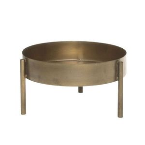 Bronzový antik dekorační podnos na nožičkách Bro Tray - 21*10 cm 64090113 obraz