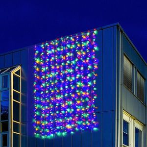 Vánoční osvětlení - světelný závěs - 3x6 m barevná 600 LED - VOLTRONIC® M59984 obraz