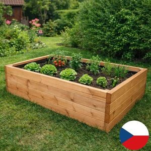 Gaboni 92677 Dřevěný vyvýšený záhon, 156 x 96 x 36 cm obraz