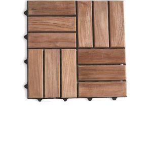 Dlaždice z teakového dřeva, 1m², 30 x 30 x 2 cm obraz