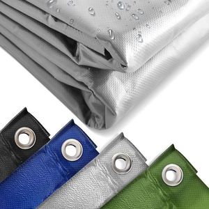 Jago 87841 JAGO Plachta 650 g/m², hliníková oka, šedá, 4 x 5 m obraz