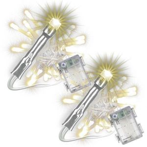 Vánoční LED řetěz 2x50 diod, teplá bílá, 5 m, časovač, IP44 obraz