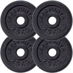 SCSports Sada litinových kotoučů, 4 x 2, 5 kg obraz