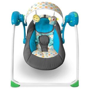 Infantastic 74770 Dětské houpací lehátko s hudební funkcí, skládací, modré obraz