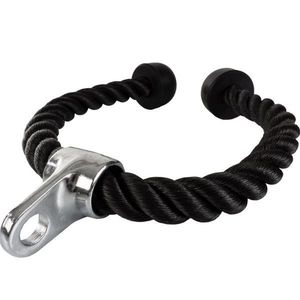 Tricepsové lano 68 cm, gumové koncovky, černé obraz