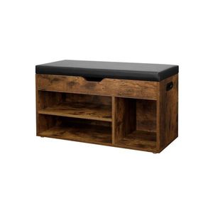 Botník s lavicí hnědý 80×30×44 cm obraz