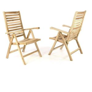 Zahradní židle DIVERO skládací, nastavitelná, 2 kusy obraz