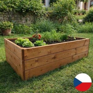 Dřevěný vyvýšený záhon 163 × 78 × 42 cm obraz