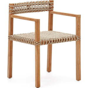 Dřevěné/ratanové zahradní židle v sadě 2 ks v přírodní barvě Giverola – Kave Home obraz