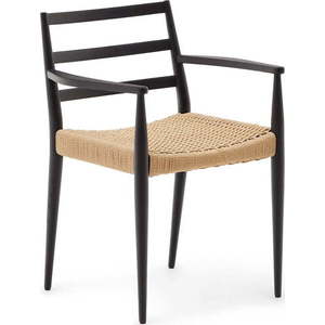 Jídelní židle z dubového dřeva v černo-přírodní barvě v sadě 2 ks Analy – Kave Home obraz