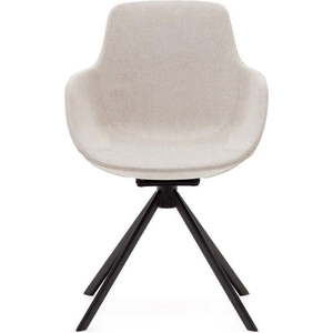 Béžová čalouněná jídelní křesla v sadě 2 ks s područkami Tissiana – Kave Home obraz