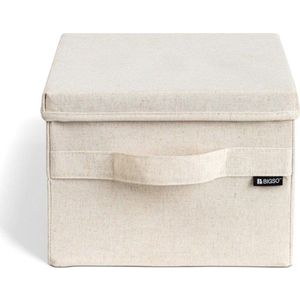 Béžový látkový úložný box s víkem 27x36x19 cm Soft Storage Small – Bigso obraz