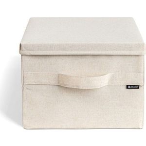 Béžový látkový úložný box s víkem 31x41x22 cm Soft Storage Medium – Bigso obraz
