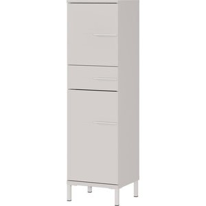 Krémová matná vysoká/úzká koupelnová skříňka 34x123 cm Laurino – Germania obraz