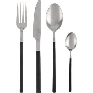 Černý/ve stříbrné barvě nerezový příbor 24 ks Skandi – Orion obraz