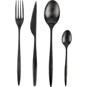 Černý nerezový příbor 24 ks – Orion obraz